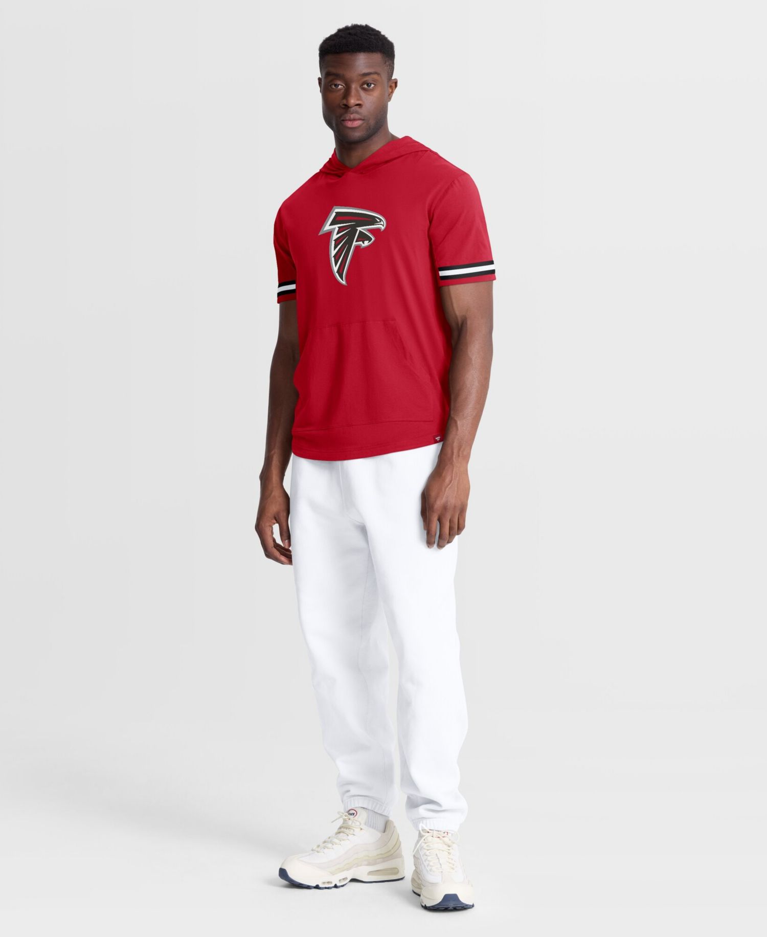Men's Red Atlanta Falcons Optimal Play Short Sleeve Hooded T-Shirt