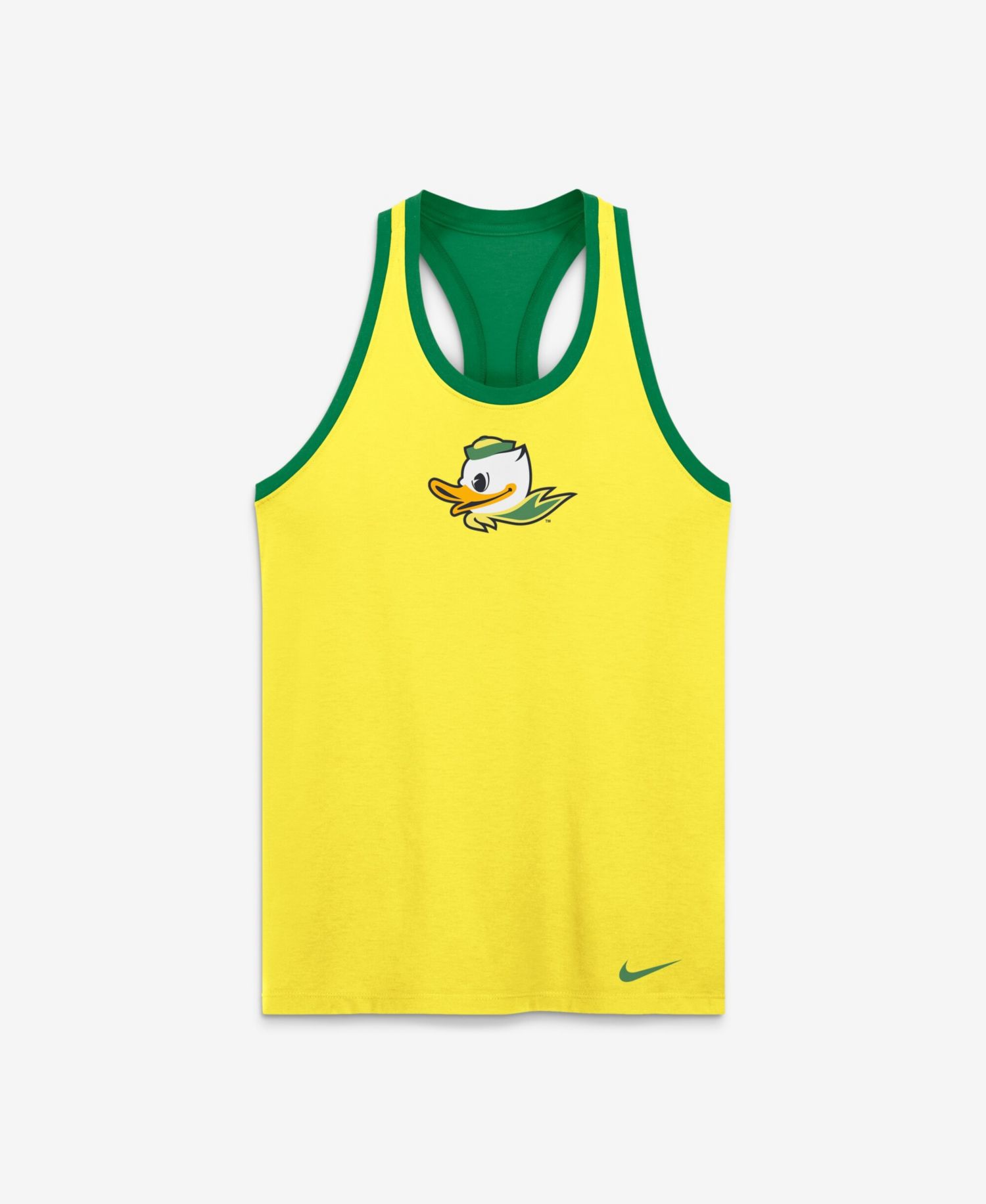 Women's Yellow Oregon Ducks Racerback Tank Top