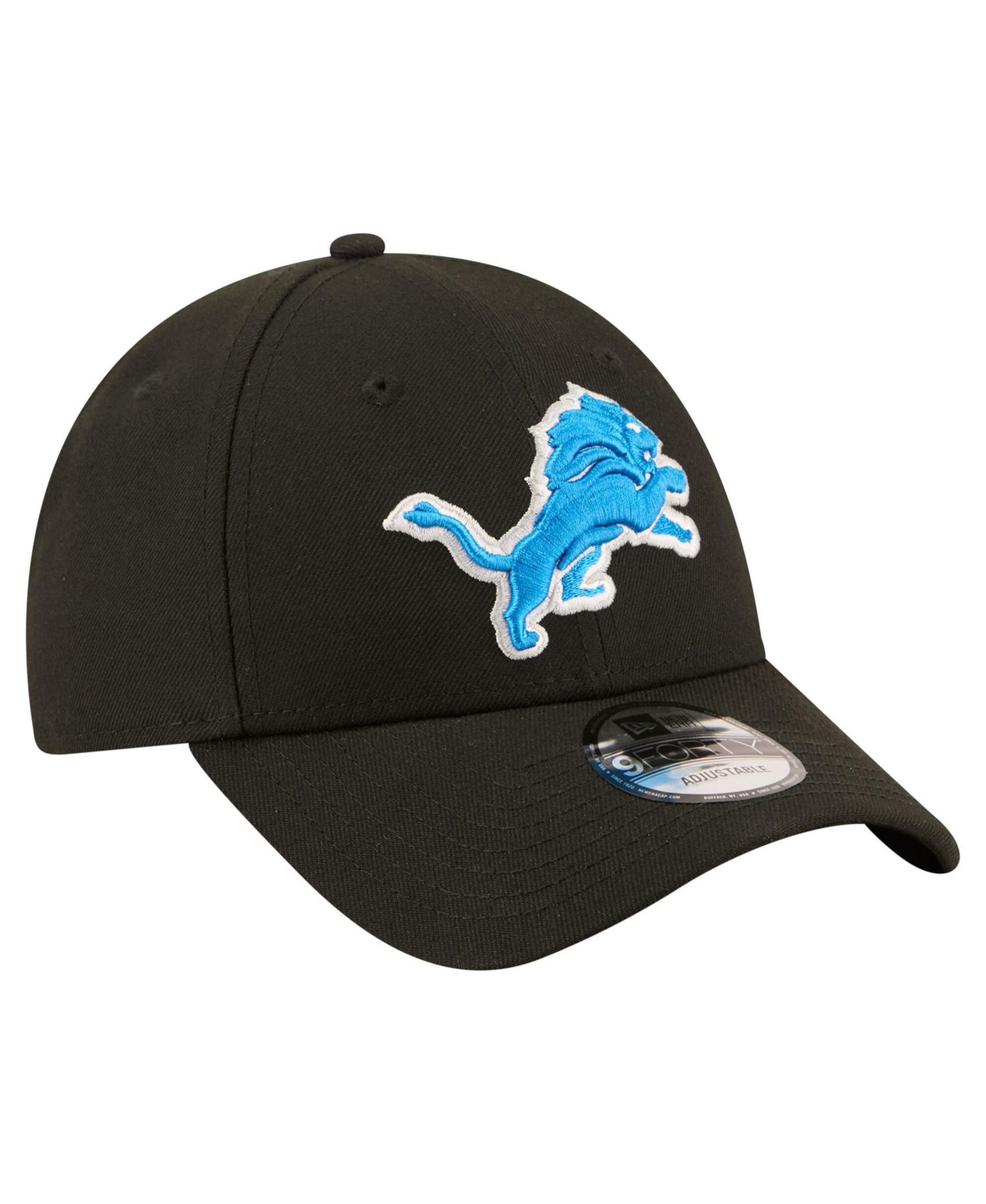 Men's Black Detroit Lions Core Team 9FORTY Adjustable Hat