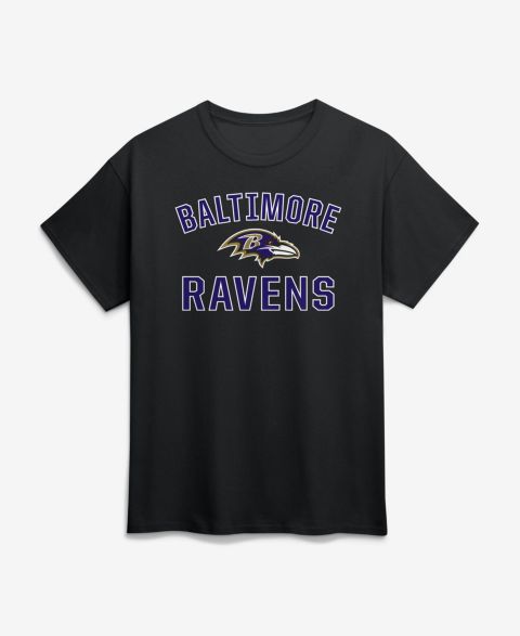 Мужская футболка Logo Athletic Black Baltimore Ravens Cotton Victory Arch
