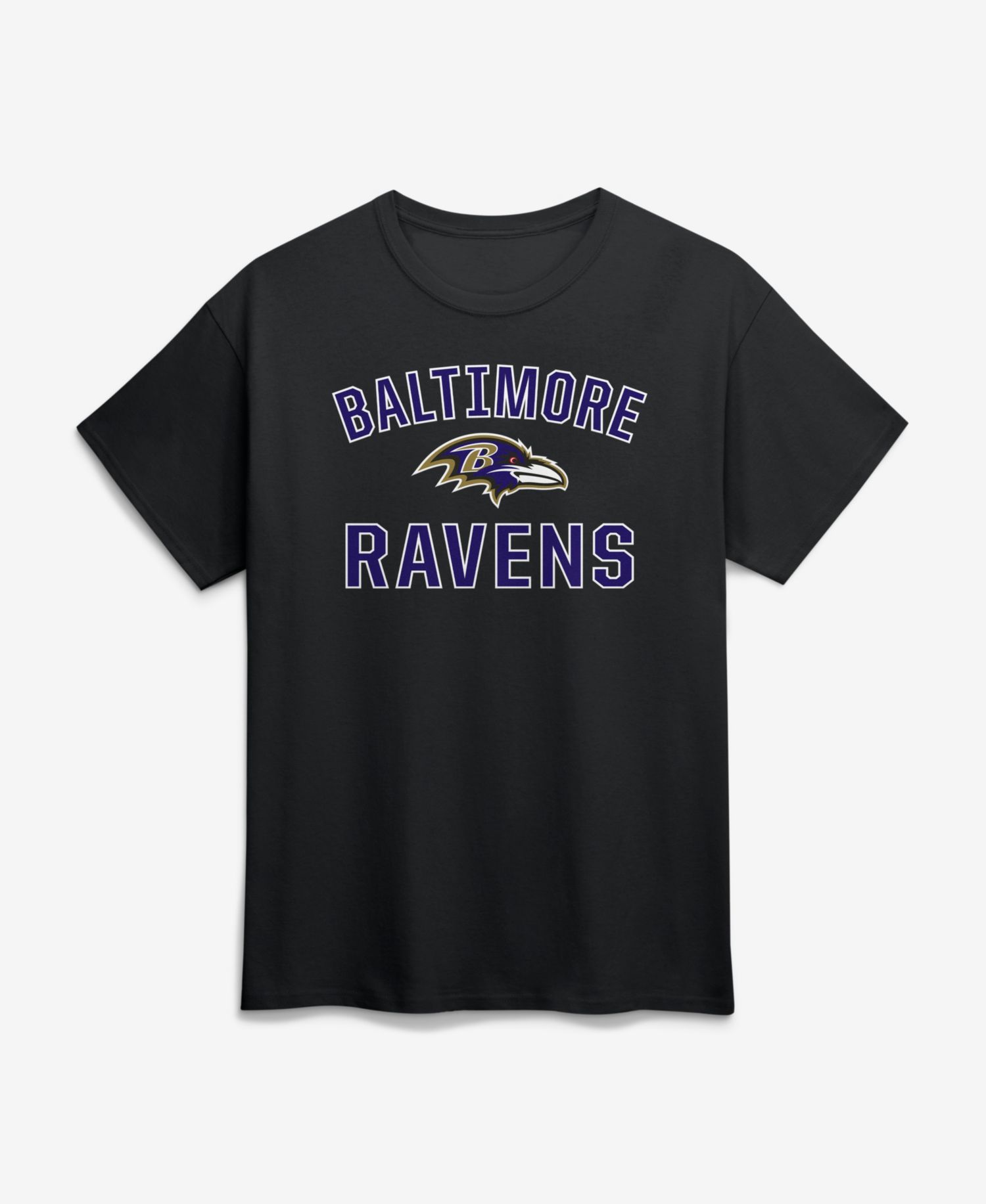 Men's Black Baltimore Ravens Cotton Victory Arch T-Shirt