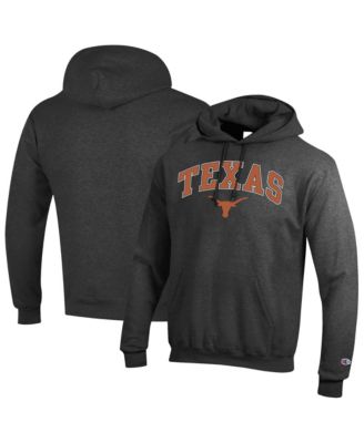 Men's&nbsp;Charcoal Texas Longhorns Arch Over Logo Pullover Hoodie
