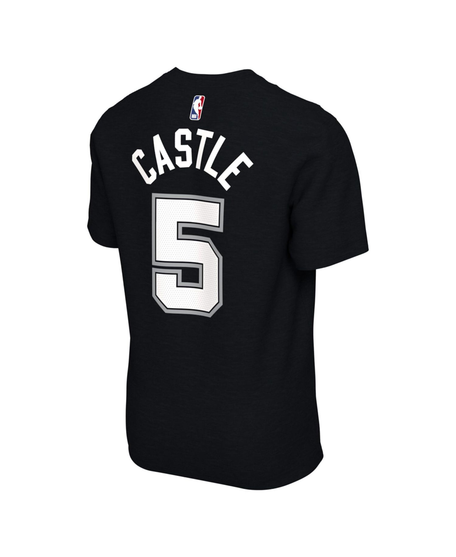 Men's and Women's Stephon Castle Black San Antonio Spurs Name & Number T-Shirt