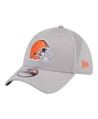 Men's Gray Cleveland Browns Perforated 39THIRTY Flex Hat