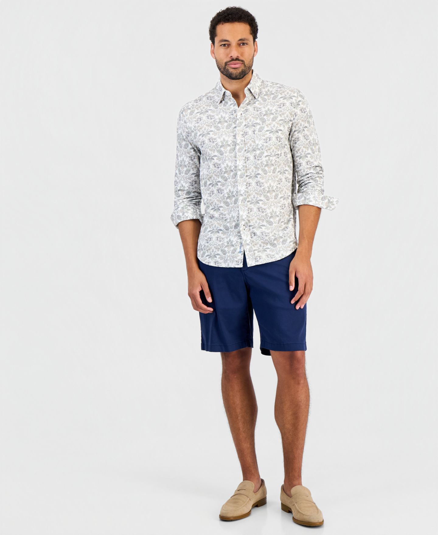 Мужская рубашка Tommy Bahama San Lucio Pina Long-Sleeve Classic-Fit Resort Button-Up, цвет: Рыжевато-коричневый — фото 3