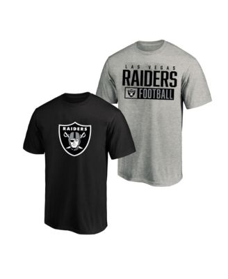 Men's Heather Gray/Black Las Vegas Raiders Big & Tall T-Shirt 2-Pack