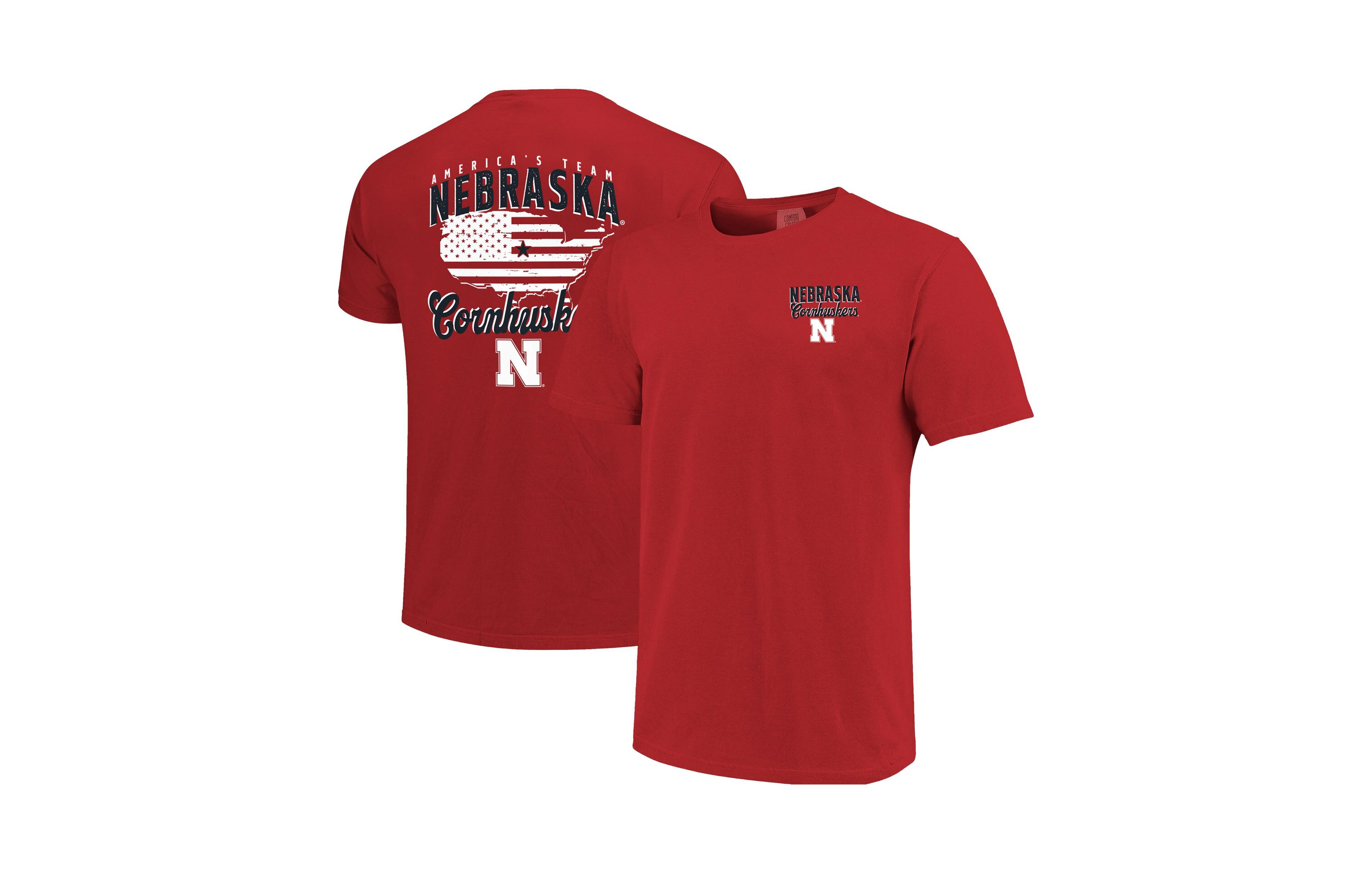 Image One Men's Scarlet Nebraska Huskers America's Team T-Shirt
