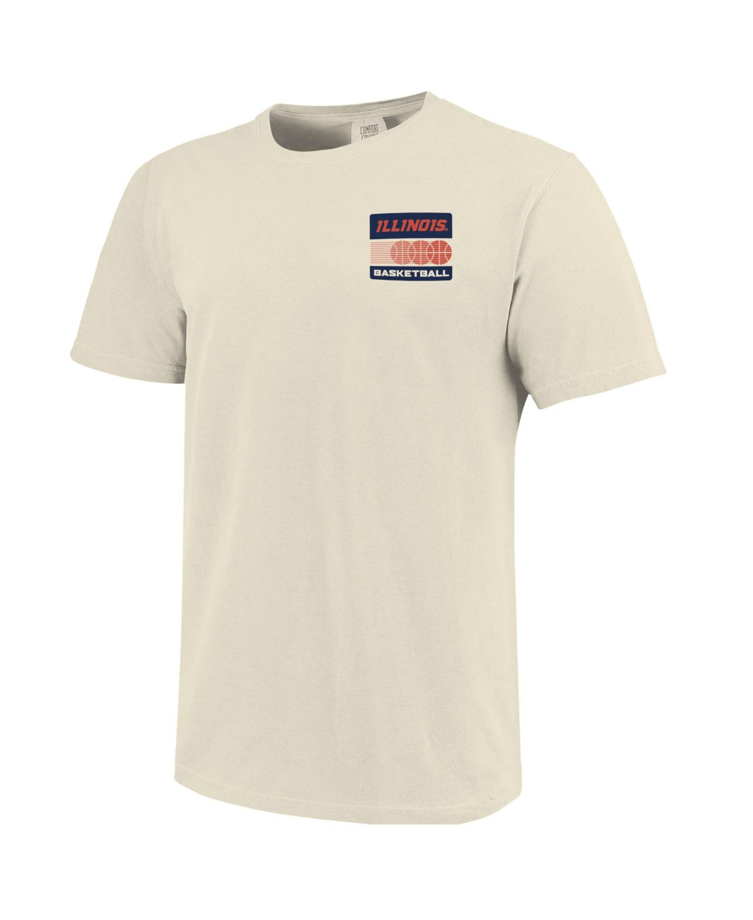 Men's Cream Illinois Fighting Illini Basketball Staredown Comfort Colors T-Shirt