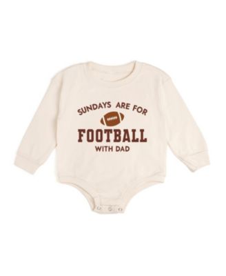 Baby Boys Sundays Are For Football Long Sleeve Romper