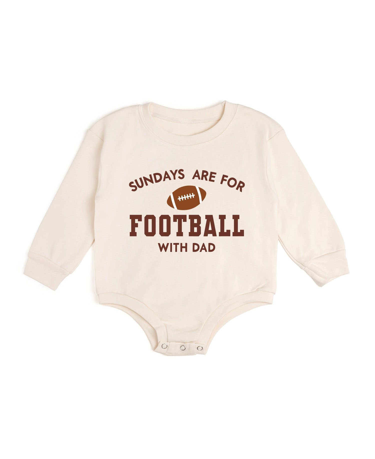 Baby Boys Sundays Are For Football Long Sleeve Romper
