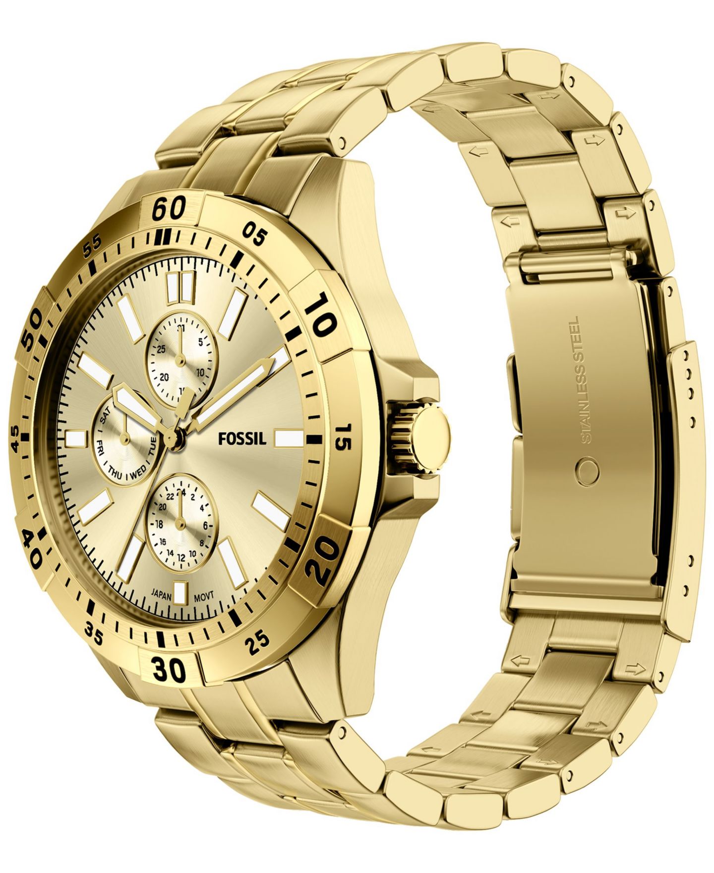 Мужские часы Fossil Garrett Multi-Function Gold-Tone Stainless Steel Watch 44mm — фото 5