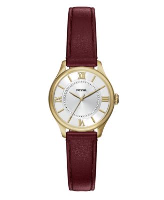 Women's Gilmore Three-Hand Red Leather Watch 28mm