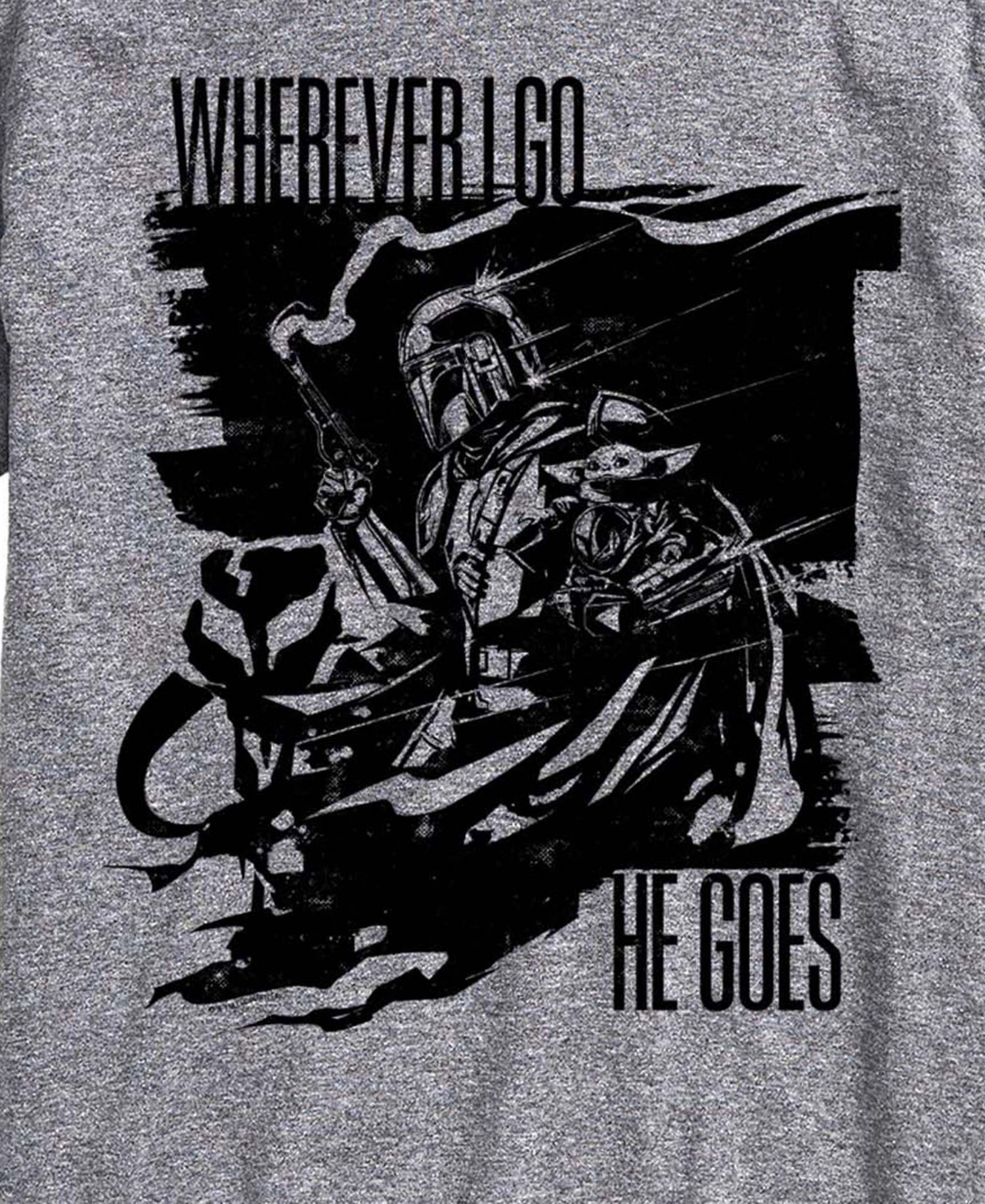 Men's The Mandalorian & Grogu Wherever I Go Graphic T-Shirt