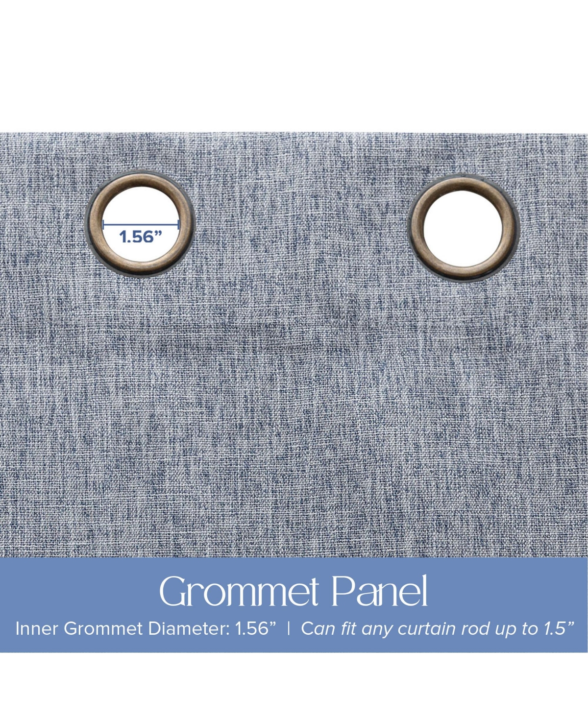 Awesome Home Linen Texture Blackout Grommet Curtains Pair (2 Panels