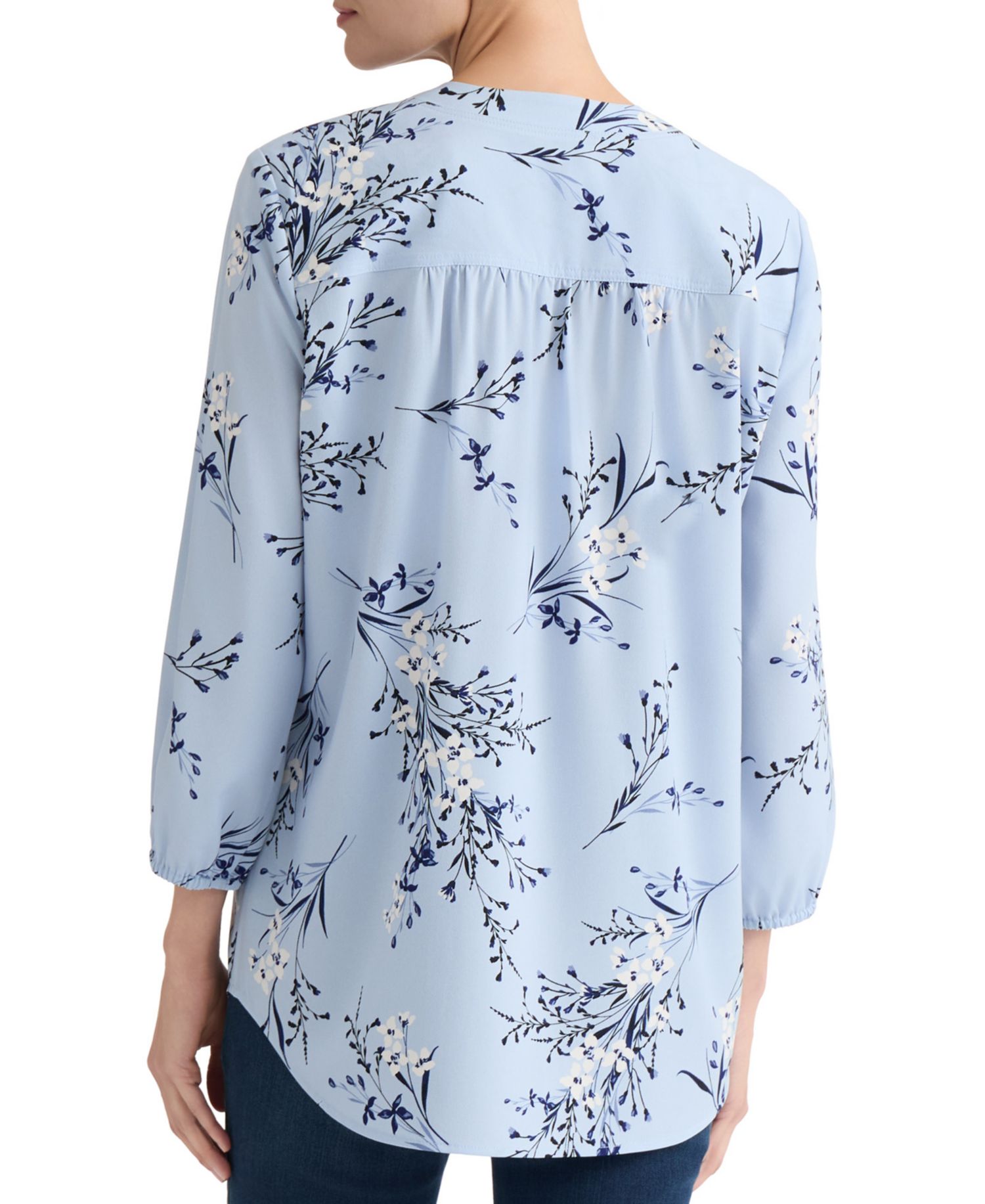 Plus Size Printed V-Neck Top