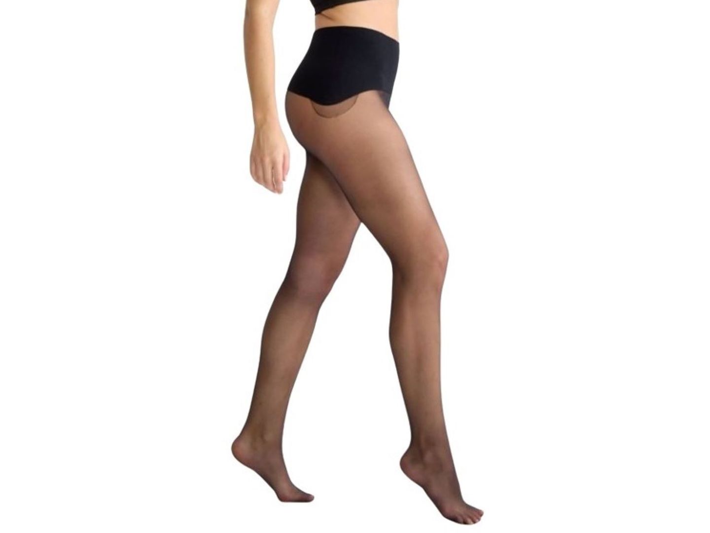Женские колготки Hanes Allstar Products Group Glide Seamless Sheer Toe Tights, цвет: Чёрный — фото 1