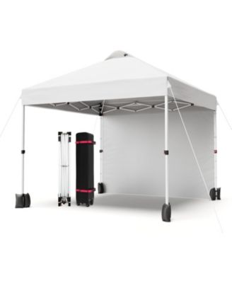 10x10 Pop Up Canopy Tent, Portable Instant Commercial Canopy with 1 Sidewall
