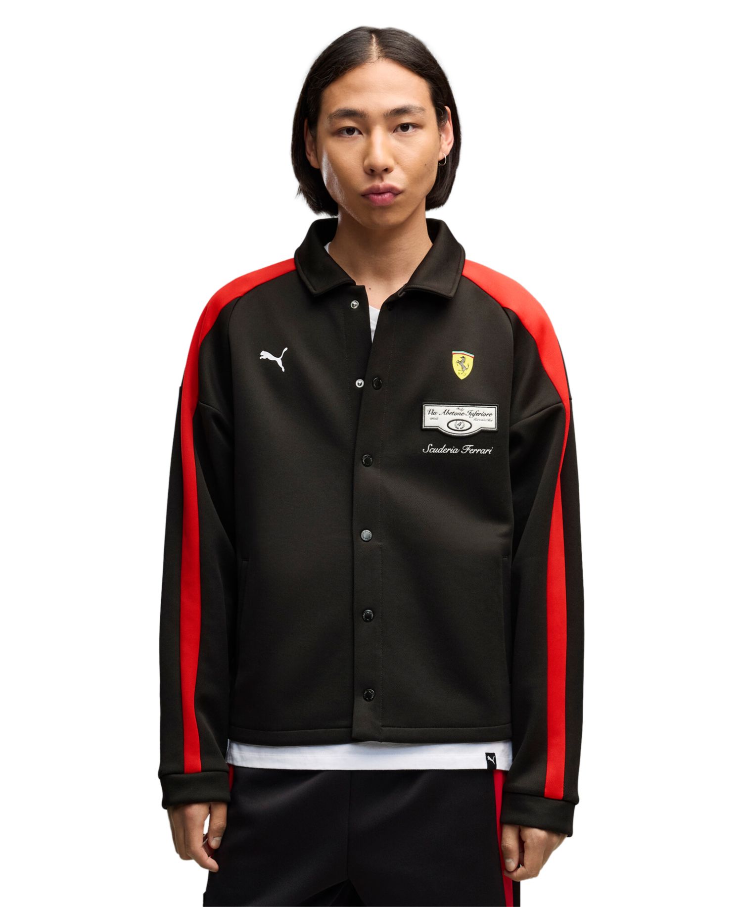 Men's Ferrari Combines Iconic Stripe Track Jacket