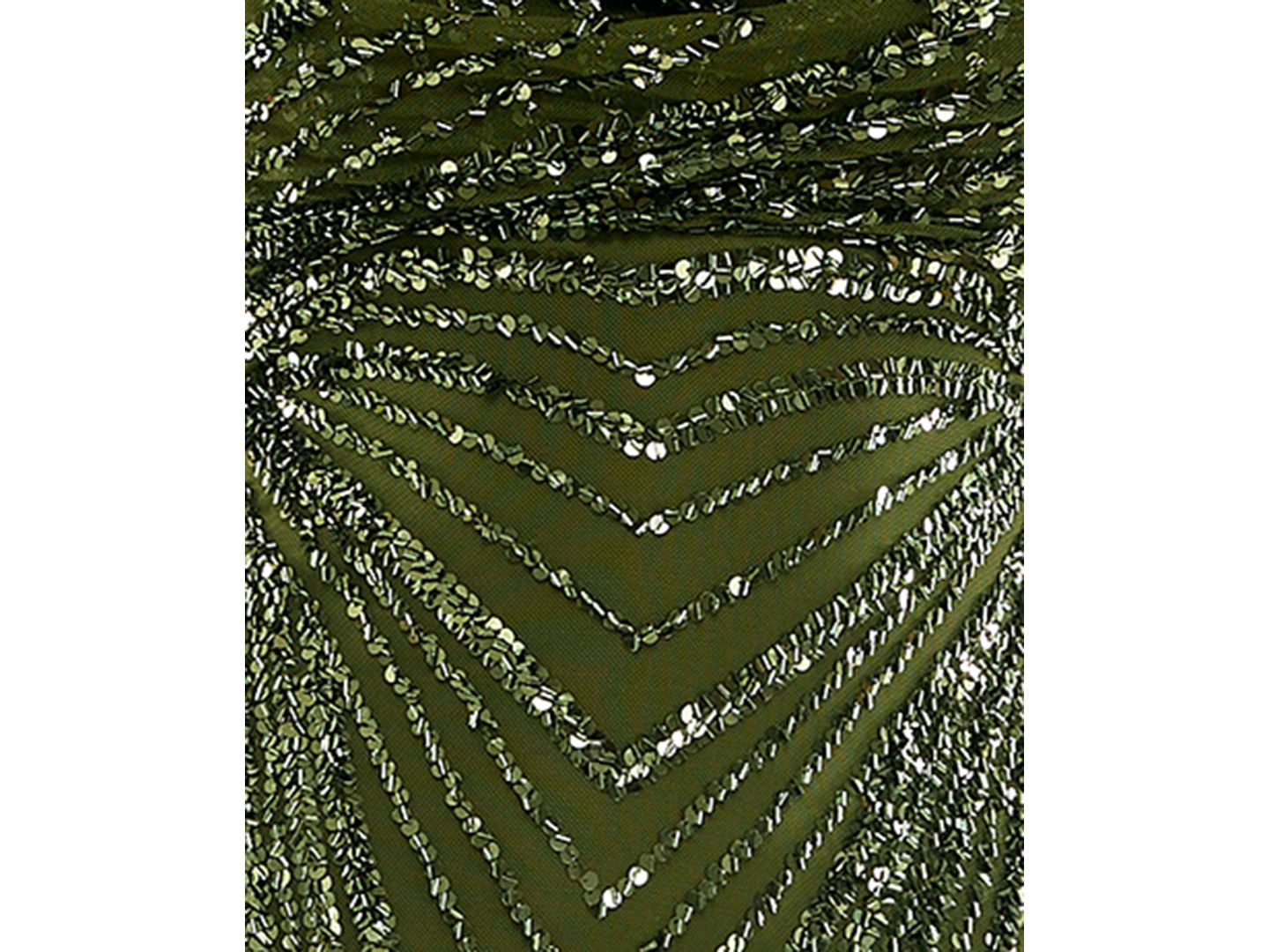 Женское платье KATIA RAE Juniors' Sequin Sweetheart Neck Slim Mini, цвет: Оливковый — фото 5