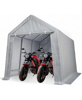 13x20 Feet Heavy Duty Outdoor Carport Canopy, 180G Double-Coated PE, Roll-Up Zipper Door, Removable Sidewalls