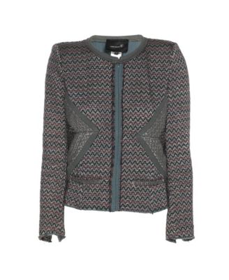 Women's Patterned Lurex Knit Jacket