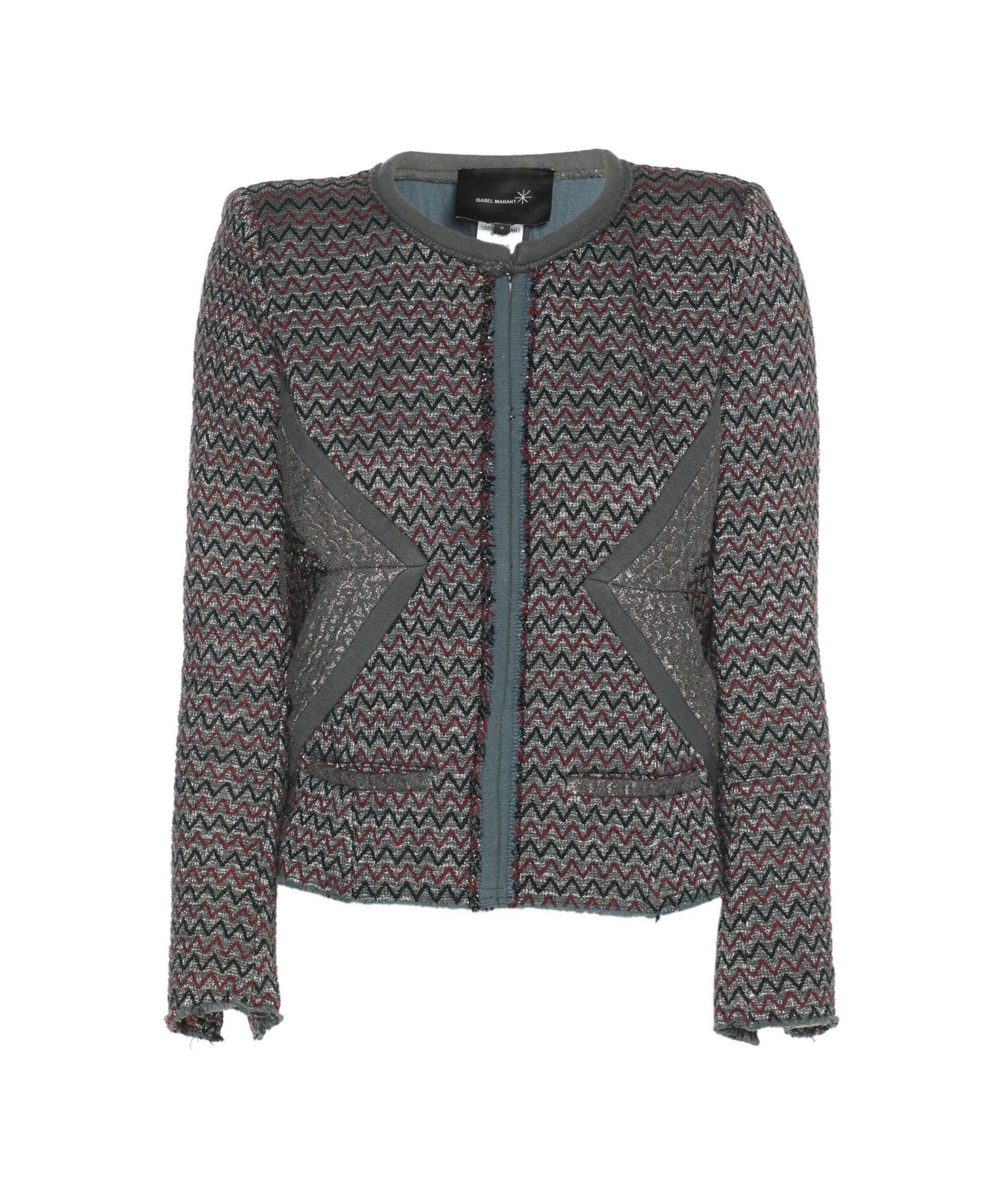 Women's Patterned Lurex Knit Jacket