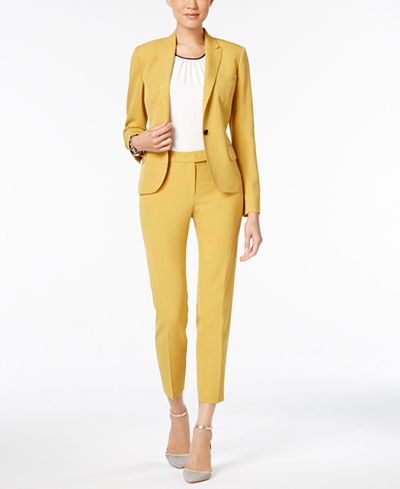 Anne Klein Dot-Print Blazer, Top & Skinny Pants