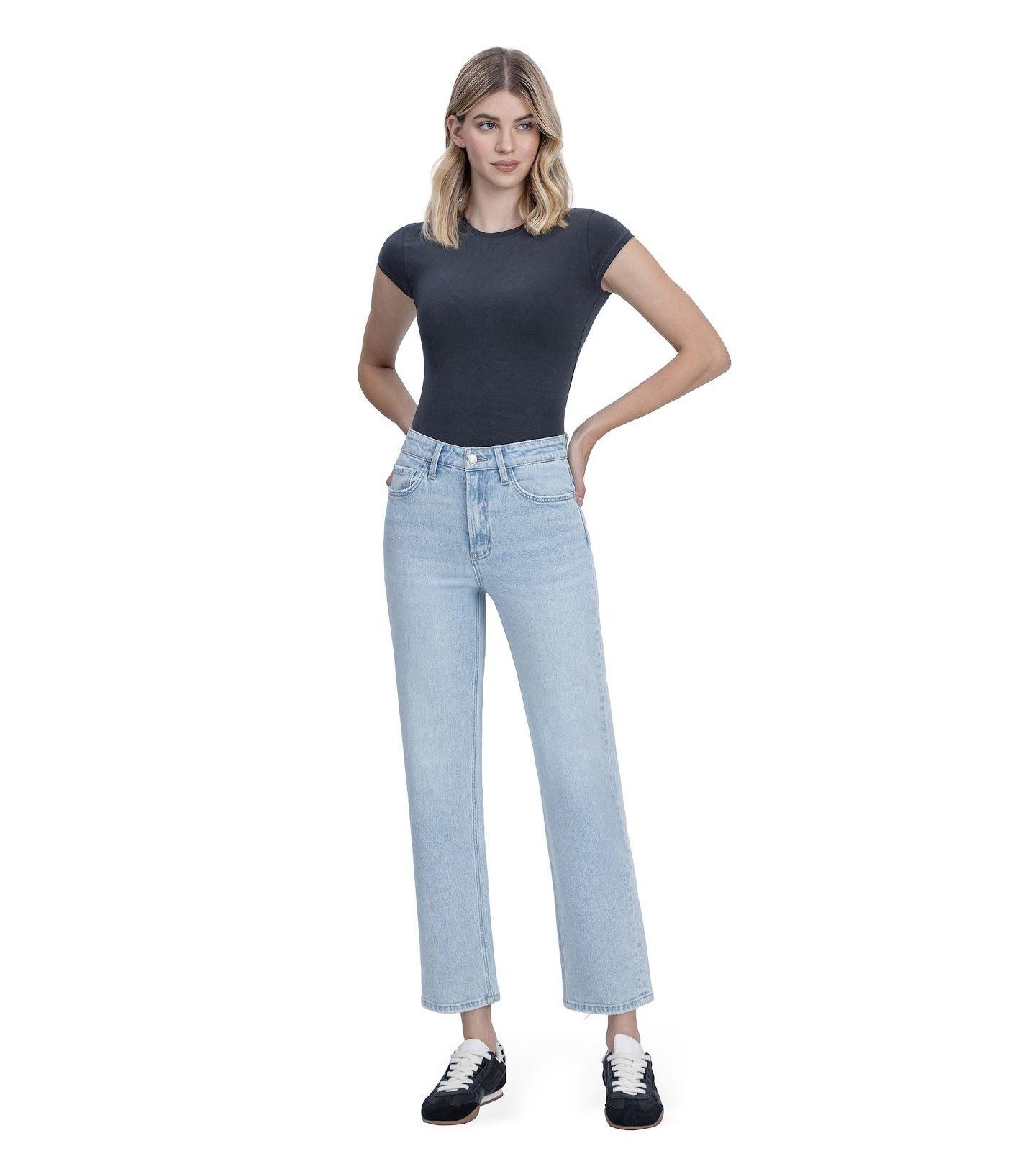 Женские джинсы Flying Monkey Super High Rise Tapered Leg, цвет: Синий — фото 2