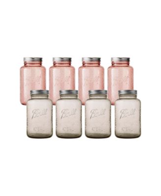 Vintage Glass Mason Jars, Regular Mouth, Quart Size (32 oz), Pack of 8