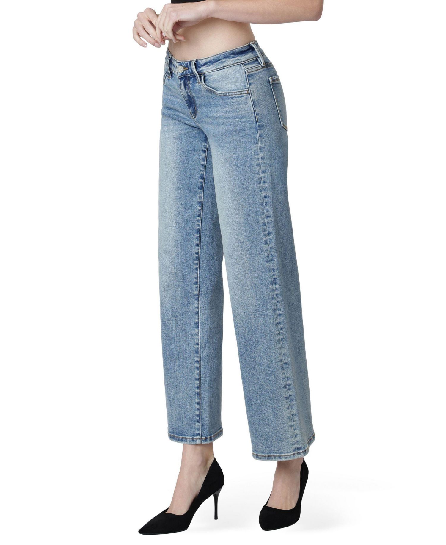 Women's Low Rise Wide Leg Jeans