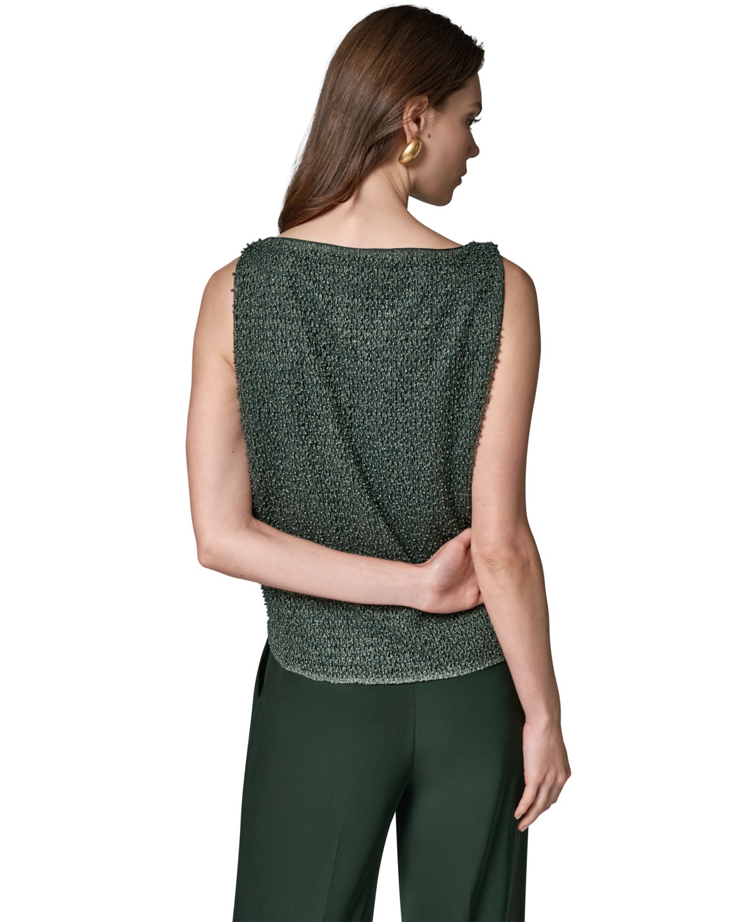 Women's Boat Neck Sleeveless Tank Top