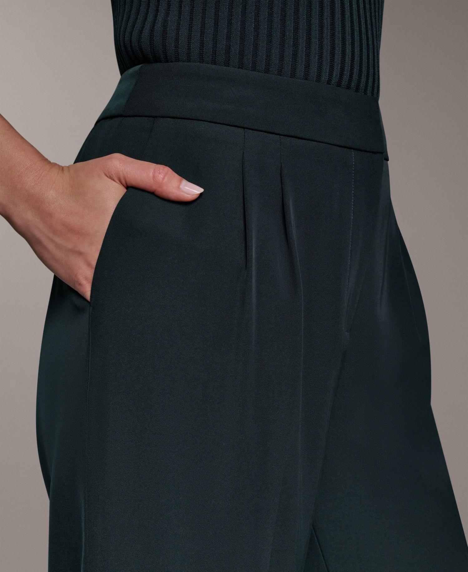 Petite Mid-Rise Wide-Leg Pants