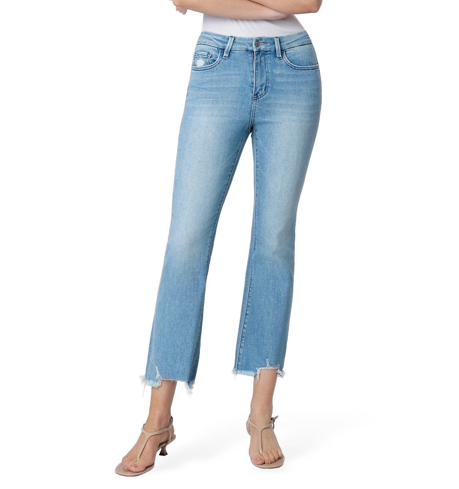 Women's High Rise Seamless Waistband Kick Flare Jeans