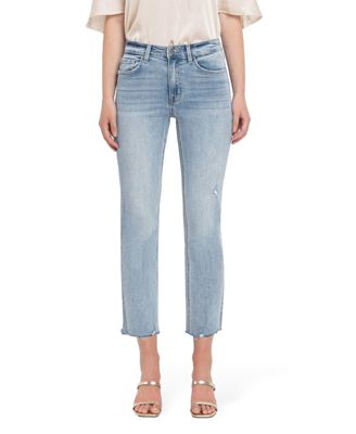 Women's High Rise Crop Straight Jeans