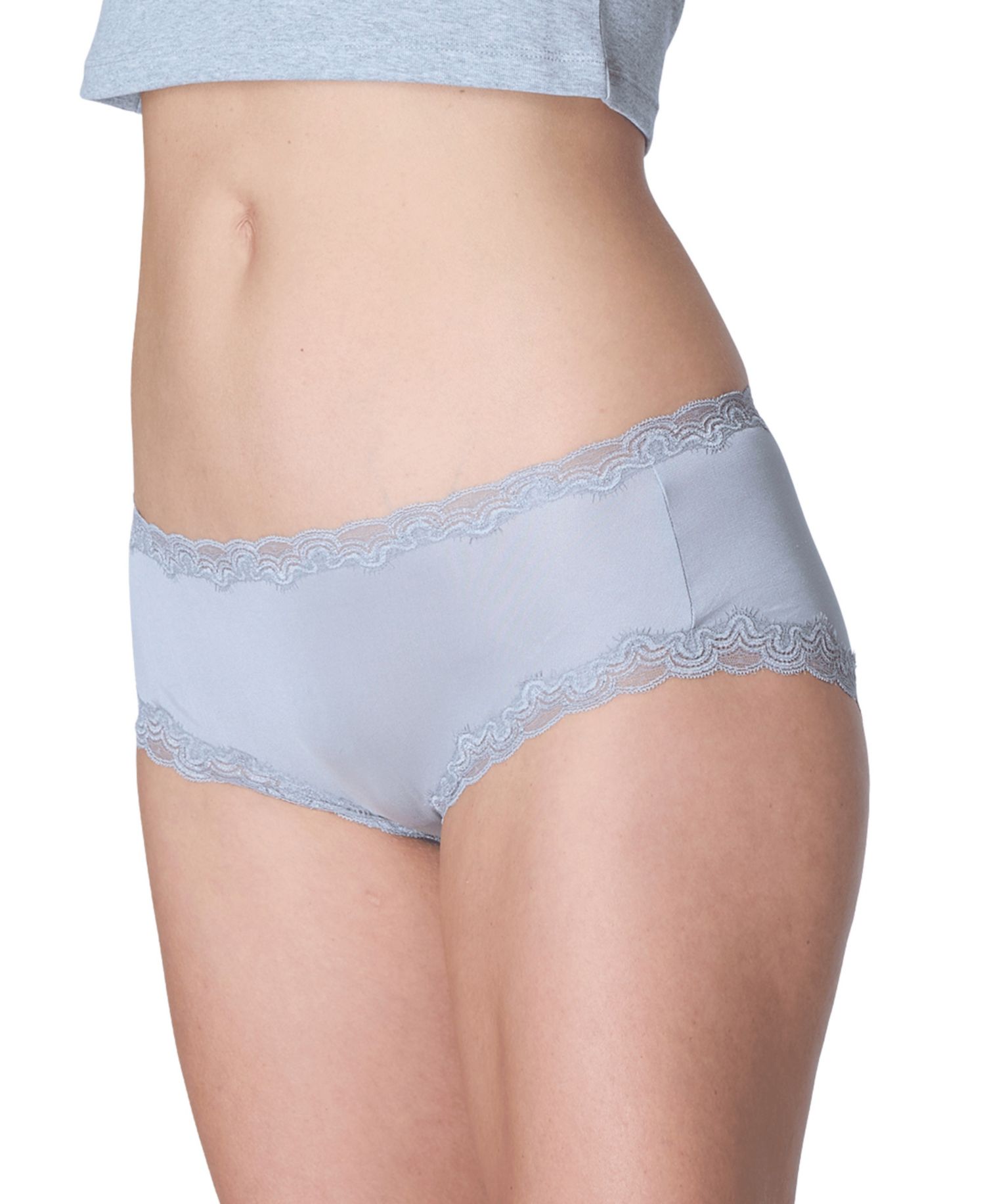 Women's Soft Silk Lace-Trim Briefs Underwear