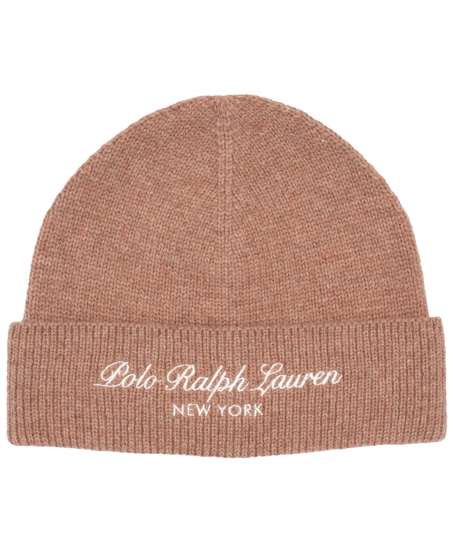 Мужские шапки Polo Ralph Lauren Polo Script Beanie Hat, цвет: Верблюжий — фото 1
