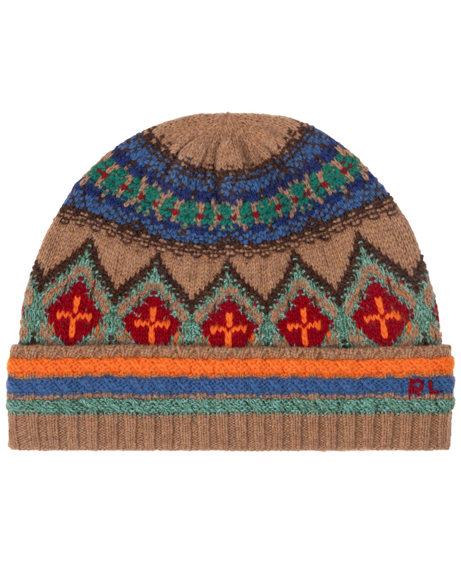 Men's Fair Isle Pattern Beanie Hat