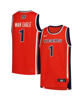 Big Boys and Girls 1 Orange Auburn Tigers Replica Basketball Jersey