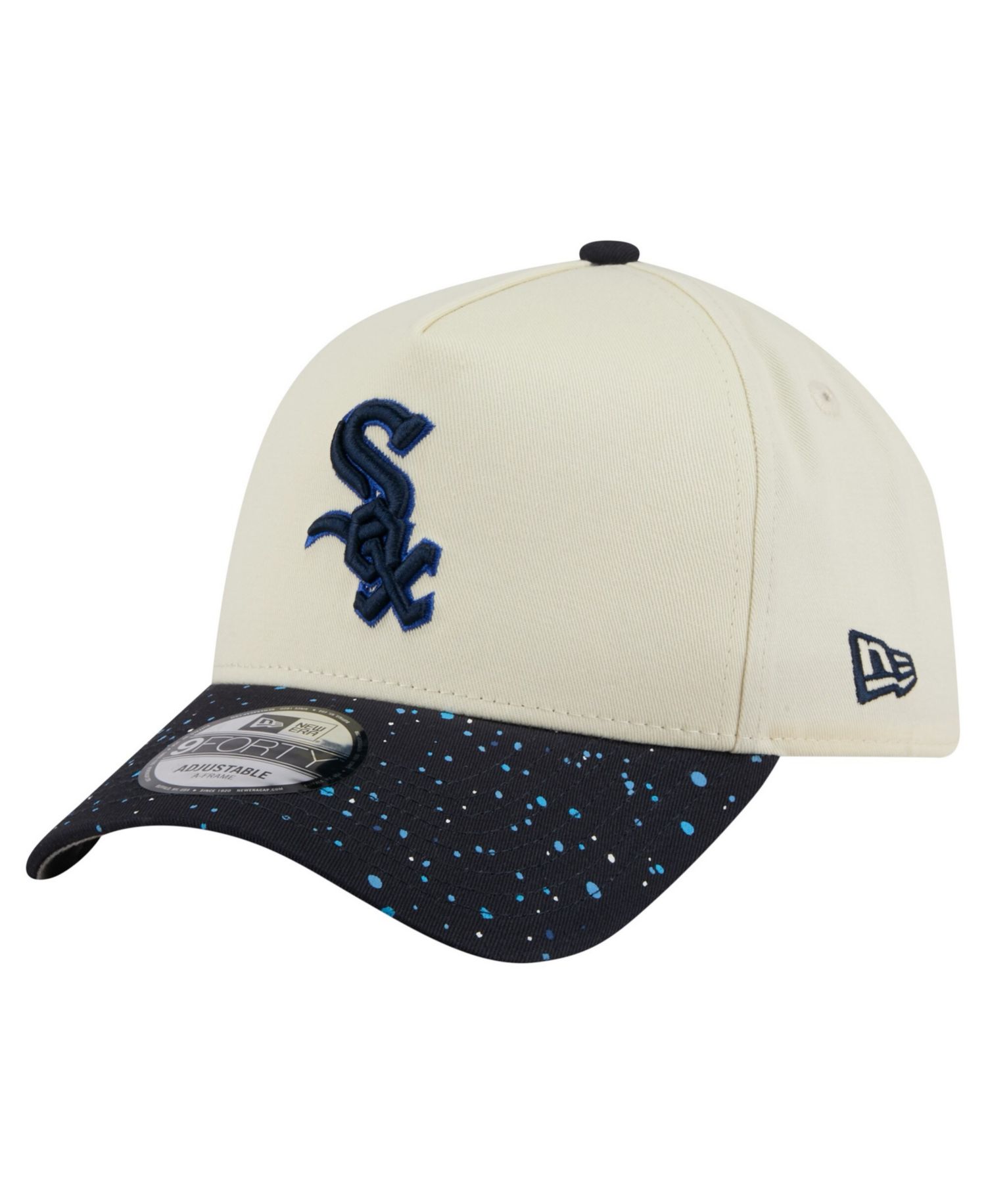 Men's Cream Chicago White Sox Speckle A-Frame 9FORTY Adjustable Hat