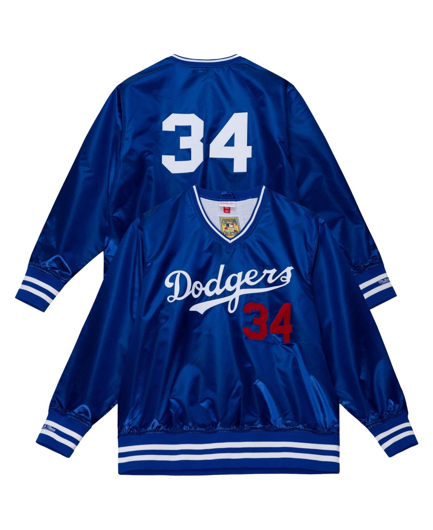 Men's and Women's Fernando Valenzuela Royal Los Angeles Dodgers 1986 Authentic Satin Pullover Jacket