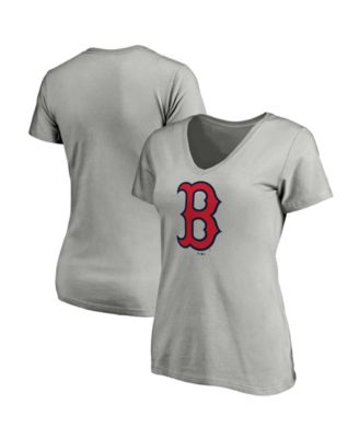 Women's Gray Boston Red Sox V-Neck T-Shirt