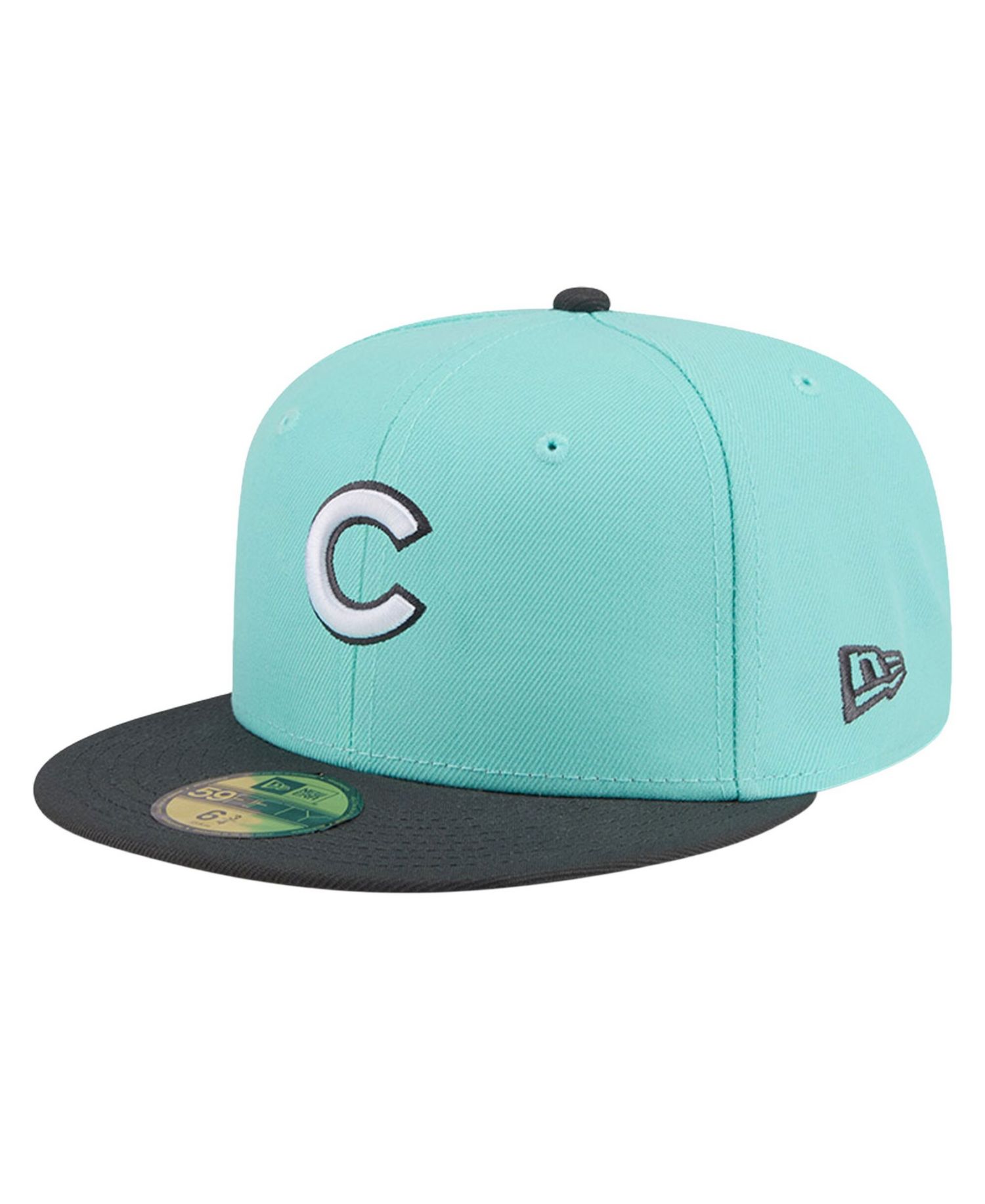 Men's Turquoise/Charcoal Chicago Cubs Two-Tone Color Pack 59FIFTY Fitted Hat