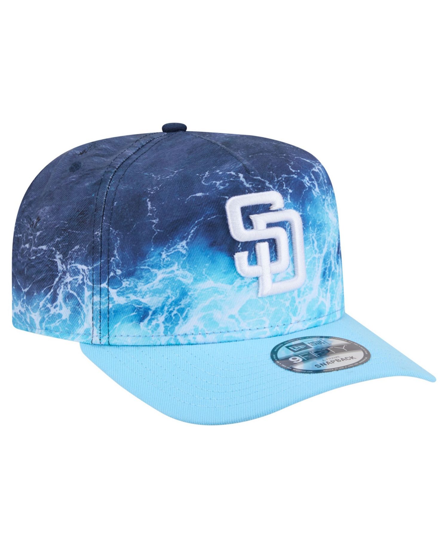 Men's Light Blue San Diego Padres Deep Water Pre-Curved 9FIFTY A-Frame Snapback Hat