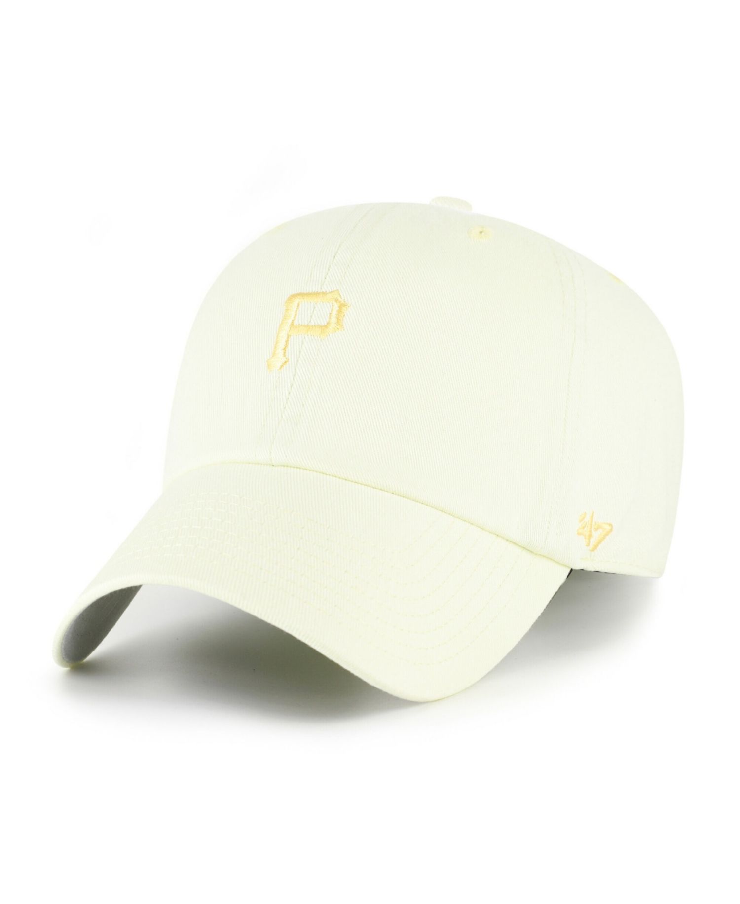 Men's and Women's Yellow Pittsburgh Pirates Pastel Clean Up Adjustable Hat