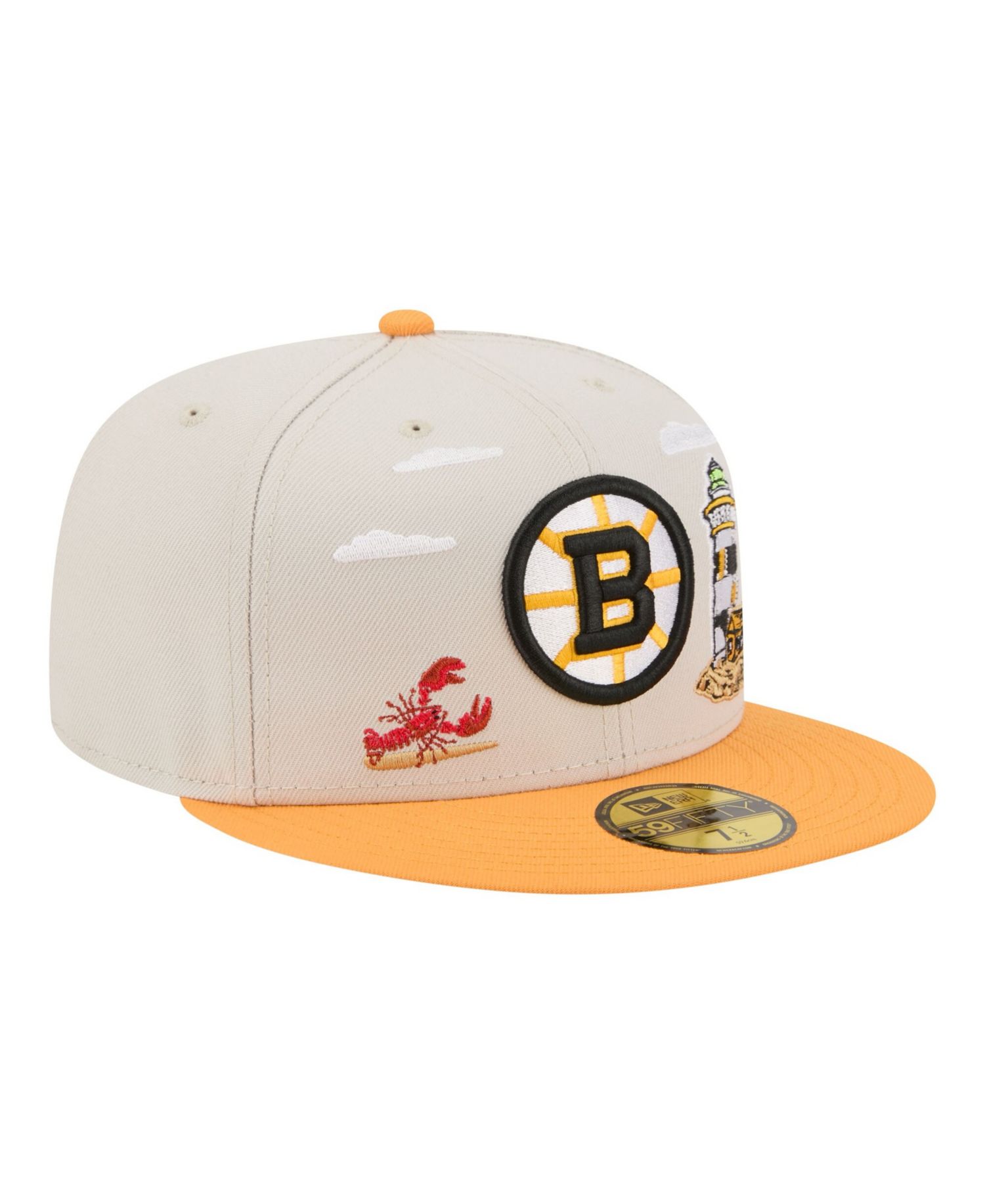 Men's Tan/Gold Boston Bruins Localized City Icon 59FIFTY Fitted Hat