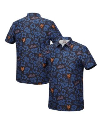 Men's Black New York Mets Cooperstown Pua Performance Polo Shirt