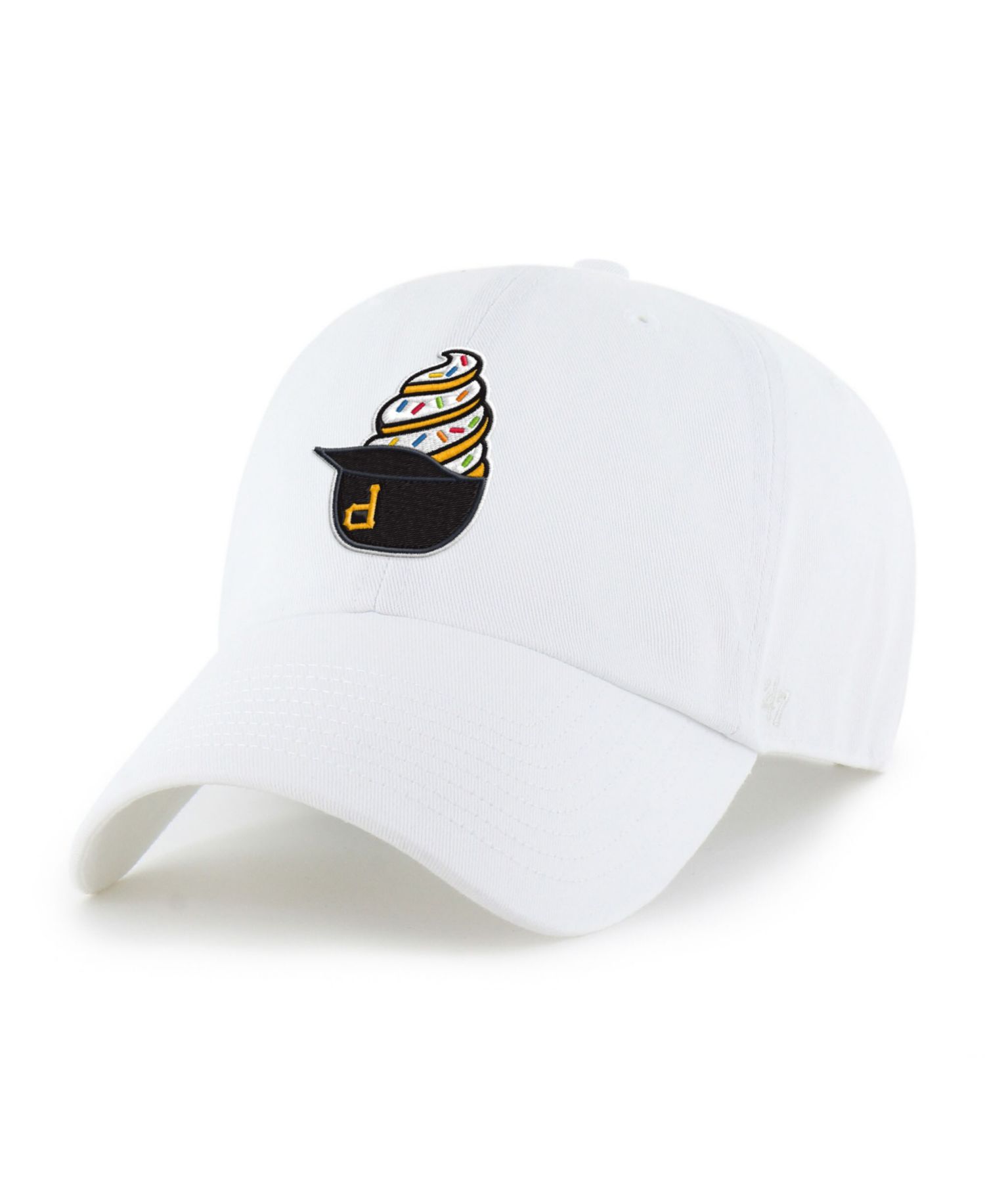 Preschool White Pittsburgh Pirates Ice Cream Helmet Clean Up Adjustable Hat