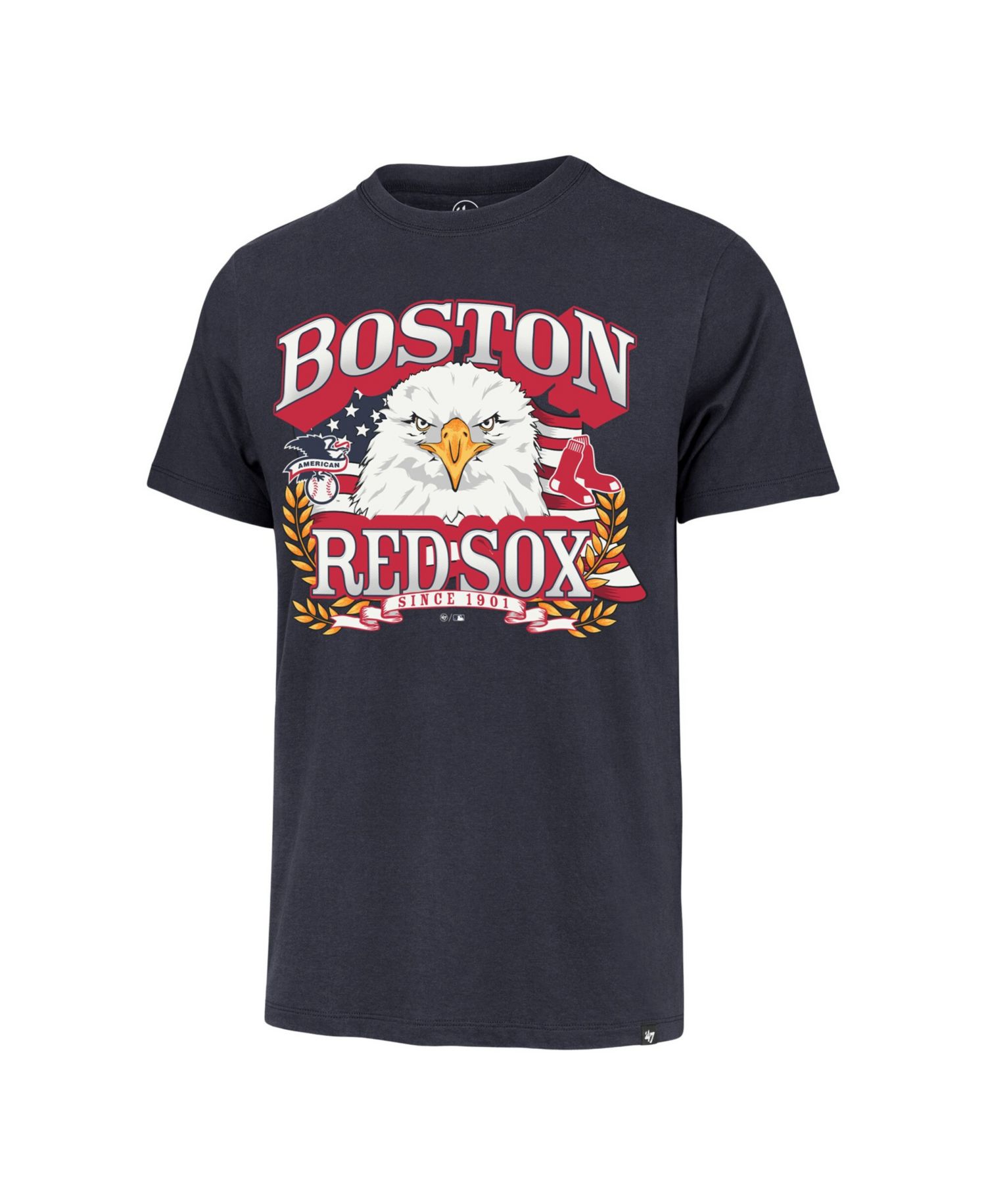 Men's Navy Boston Red Sox Americana Eagle T-Shirt