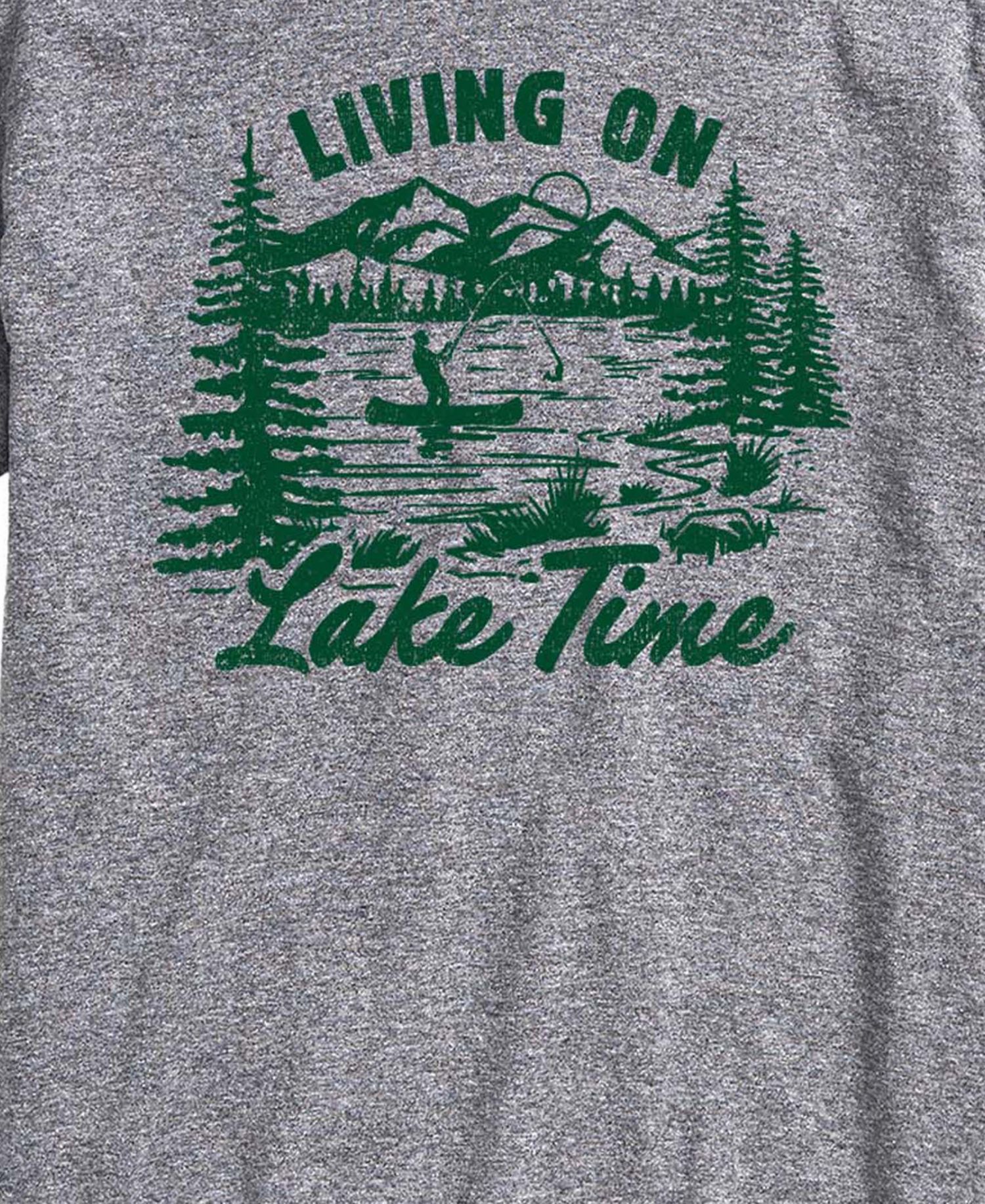 Men's Instant Message Living On Lake Time Graphic T-Shirt