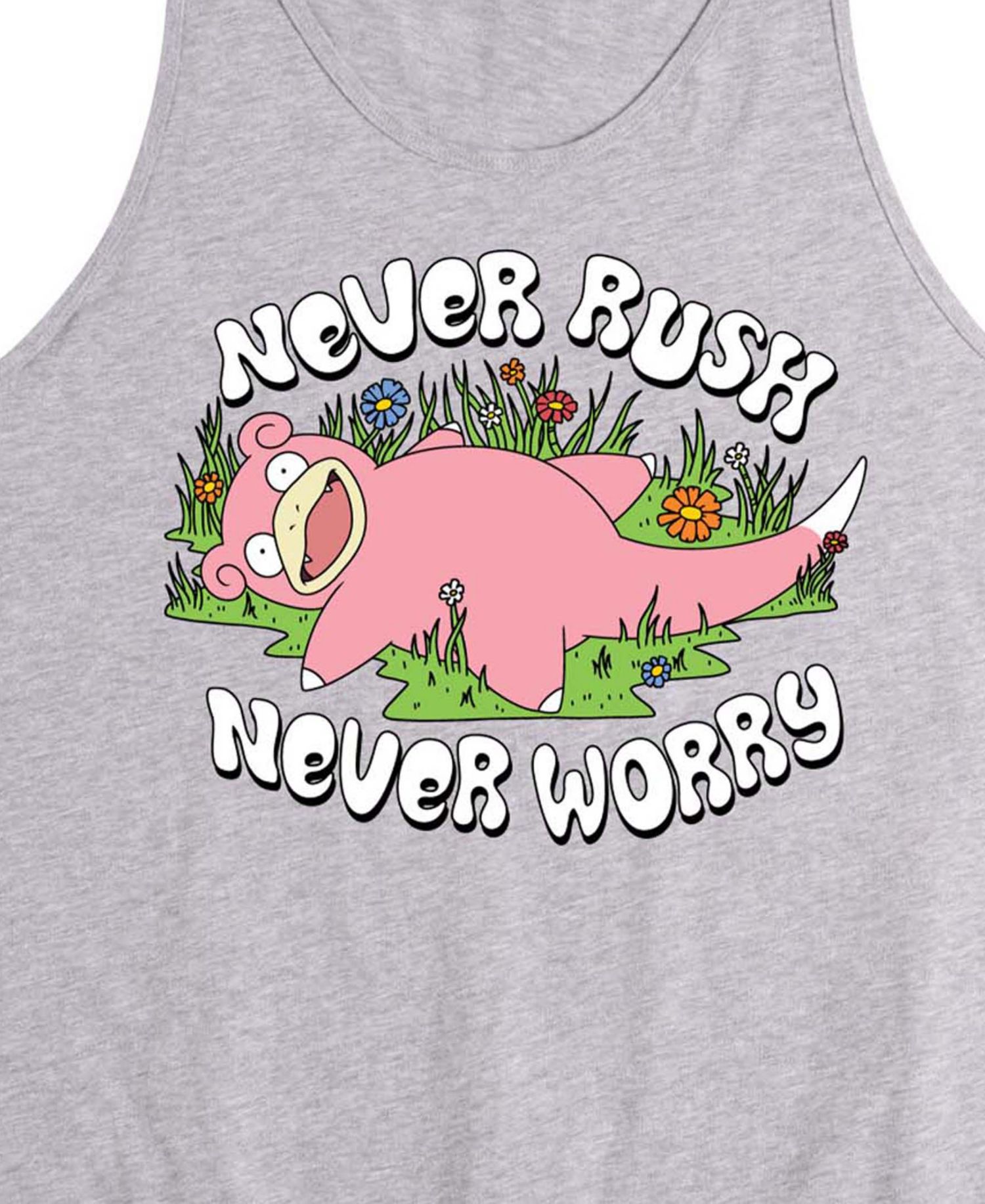 Men's Pokemon Never Rushed Graphic Tank Top